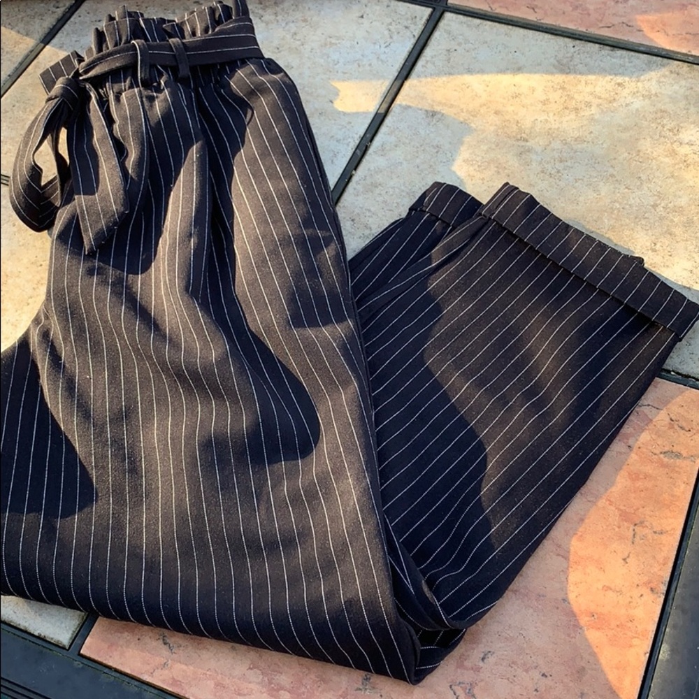 Wild Fable High Waisted Black Striped Pants